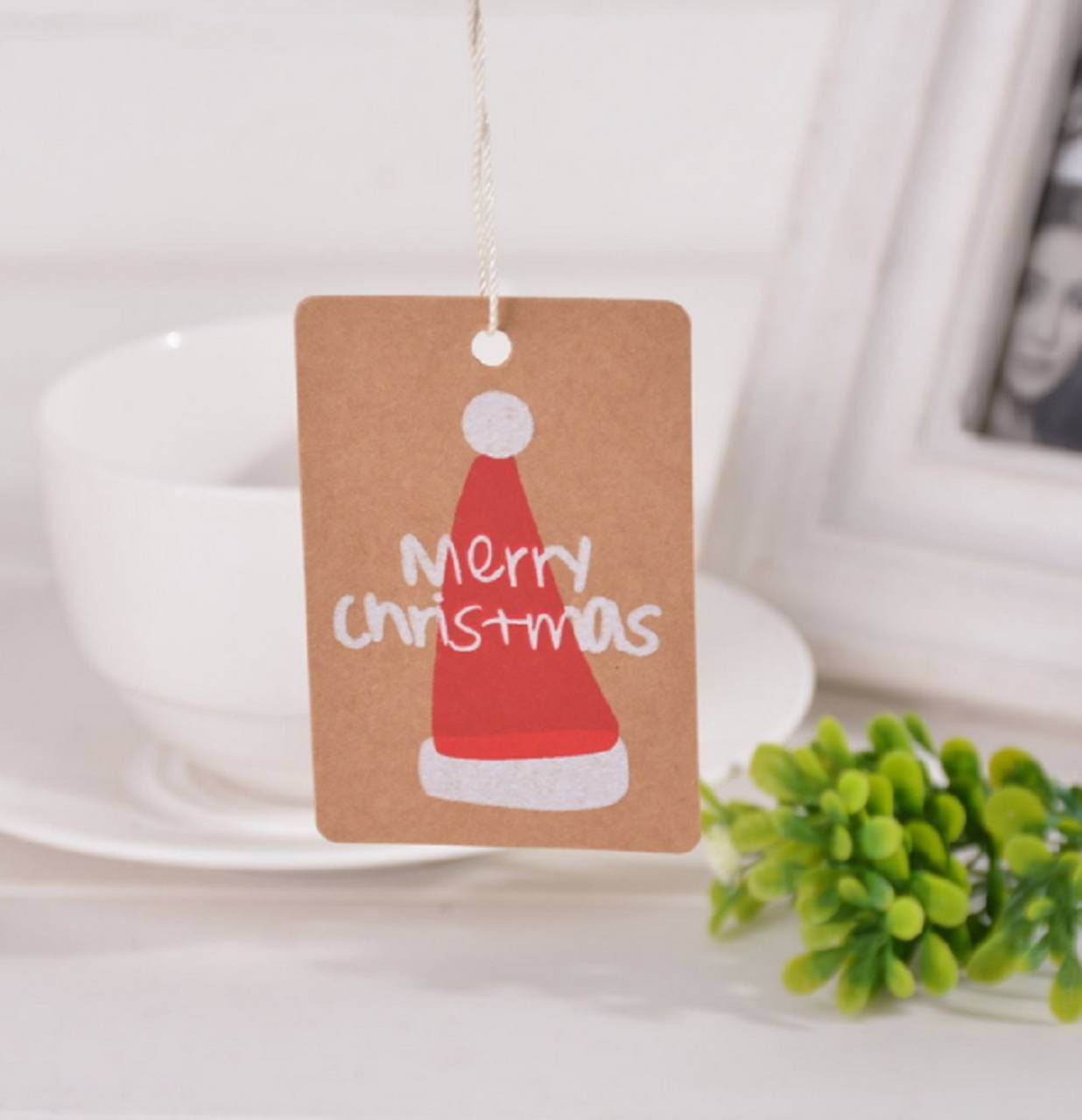 VI104 Visačka "Merry Christmas" 5 x 3 cm