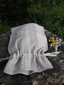 Úžitkový textil - Ľanové vrecko na chlieb Linen Ecstasy - 8655105_