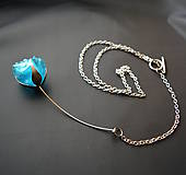 Náhrdelníky - Recy náhrdelník tyrkysový kvet - 8659490_