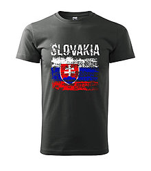 Topy, tričká, tielka - Tričko Slovakia vlajka - 8657293_