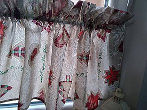 Úžitkový textil - Záclonka vianočná - 8663179_