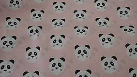 Textil - Detská - pandy na ružovom podklade š.160 - 8662507_