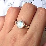 Prstene - Zľava z 39,90€ / Silver Plated Natural Moonstone Ring / Postriebrený prsteň s mesačným kameňom /0465 - 8666121_