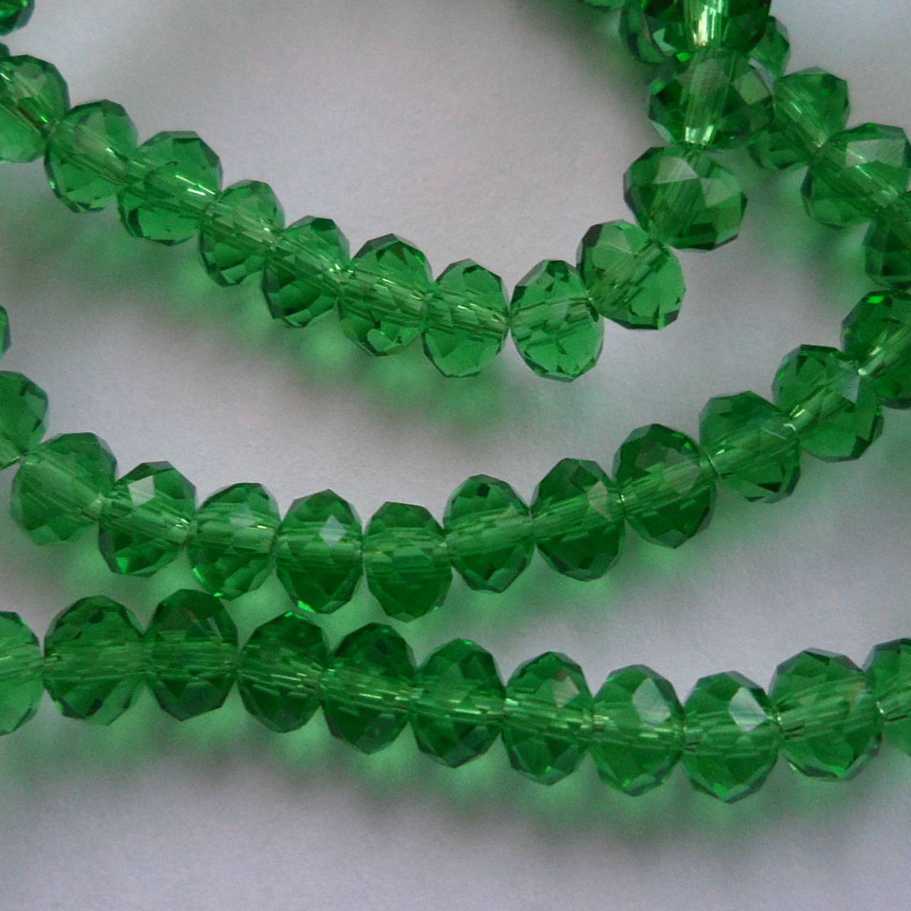 Sklenená rondelka 4x3mm-1ks (zelená)