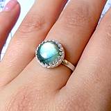 Prstene - Classic Natural Labradorite Ring Silver Ag 925 / Strieborný prsteň s labradoritom /0465 - 8671969_