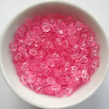 Korálky - Plast bicone 4mm-5g (ružová) - 8670797_