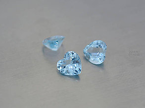 Minerály - Topás sky modrý prírodný srdce 7mm - 8671110_