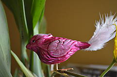 Dekorácie - Vtáčik v ružovom - 8671902_
