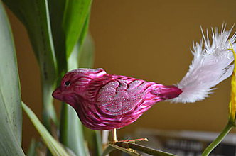 Dekorácie - Vtáčik v ružovom - 8671902_