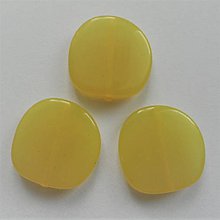 Korálky - MILK plast 23mm-1ks (žltá) - 8675479_