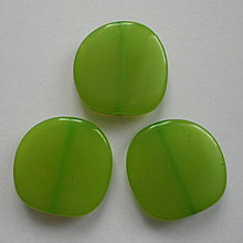 Korálky - MILK plast 23mm-1ks (zelená) - 8675497_