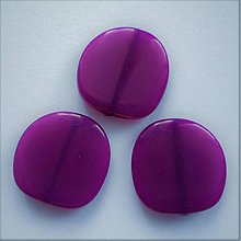 Korálky - MILK plast 23mm-1ks (fialová) - 8675531_