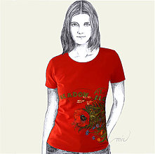 Topy, tričká, tielka - Maľované tričko Lúčne kvety - Meadow Flowers - 8676581_