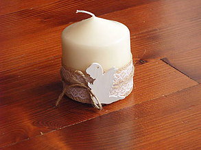 Sviečky - Sviečka s anjelikom výška 8cm - 8673168_