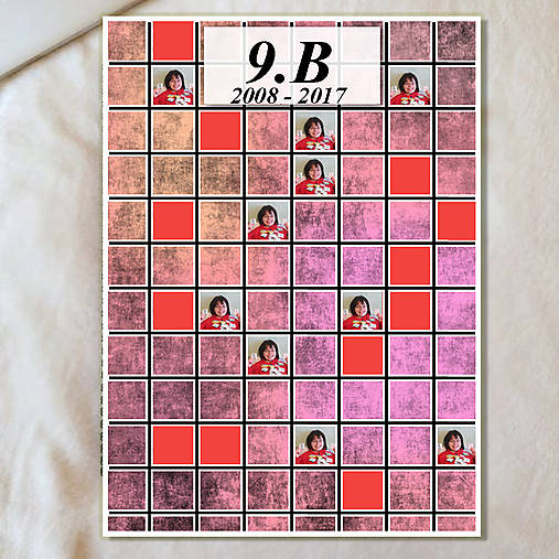 Hračky - Absolventská linajková podložka zamračená (štvorce) - 8673897_