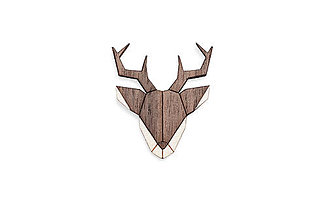 Brošne - Drevená brošňa Deer Brooch - 8678239_