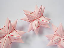 Dekorácie - papierová hviezda ružová - 8682130_