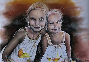 Kresby - Sestričky 2-portrét - 8684910_