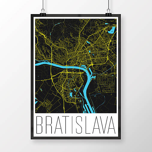 Grafika - BRATISLAVA, moderná, čierna - 8687999_
