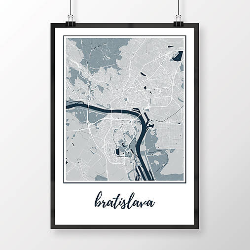 Grafika - BRATISLAVA, klasická, svetlomodrá - 8688119_
