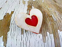 Brošne - linecké srdce-brošňa (nenakusnuté srdce) - 8691588_