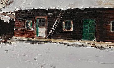 Obrazy - Winter cottage - 8696191_