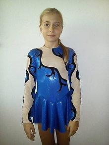 Detské oblečenie - Lesklé modré šaty - 8695684_