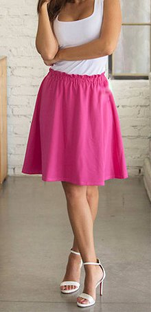 Sukne - Pink kruhová sukňa - 8699130_