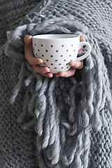 Úžitkový textil - Vlnená pletená deka 90 x 170 cm - 8699952_