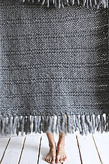 Úžitkový textil - Vlnená pletená deka 90 x 170 cm - 8699954_