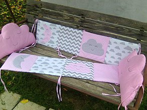 Detský textil - hniezdo Obloha v ružovom - 8703759_