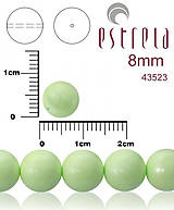 Korálky - Voskované perly zn.Estrela (43523 - pastelová baby zelená) 8mm, bal.15ks - 8704174_