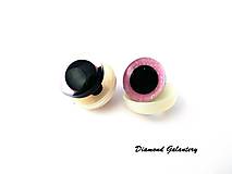 Galantéria - Bezpečnostné oči 20 mm trblietavé ružové - cena za pár - 8707206_