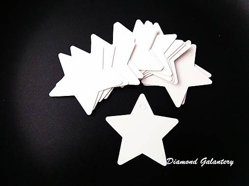 Vianočná vysačka papierová hviezda - biela