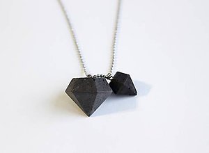 Náhrdelníky - Diamanty doubke black náhrdelník - 8708381_