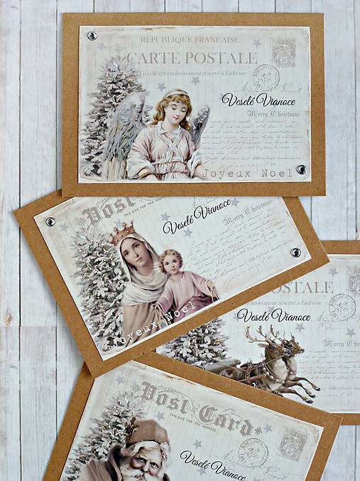 Papiernictvo - Čas Vianoc karty/obálky sada - 8709485_