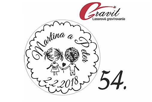 Materiál ručne robený - Svadobné razítko na želanie 54 - 8706083_