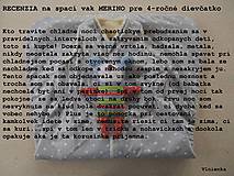 Detský textil - Detsky spaci vak na zimu 100% ovčie runo MERINO TOP super wash Bodka ružová - 8714315_