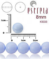 Korálky - Voskované perly zn.Estrela (43333 - pastelová baby modrá) 8mm, bal.15ks - 8712482_