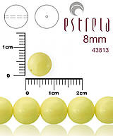 Korálky - Voskované perly zn.Estrela (43813 - pastelová baby žltá) 8mm, bal.15ks - 8712568_