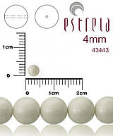 Korálky - Voskované perly zn.Estrela (43443 - pastelová baby hodvábna šedá) 4mm, bal.31ks - 8713956_