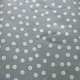 Textil - Kolekcia sivo-biela - Biela gulička na sivom - 8715320_