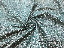 Textil - Bavlnená látka - hviezdičky so špirálou- cena za 10 cm - 8723388_