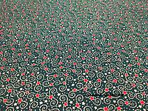 Textil - Bavlnená látka - hviezdičky so špirálou červené - cena za 10 cm - 8723399_