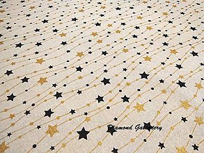Textil - Bavlna režná- hviezdičky - cena za 10 cm - 8723587_