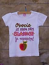 Detské oblečenie - Ovocie si rada dám,sladkosti ja nepapám! - 8720225_