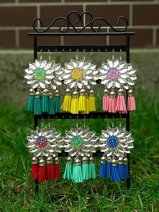 Náušnice - Náušničky s troma strapčekmi ;)  - 8723909_