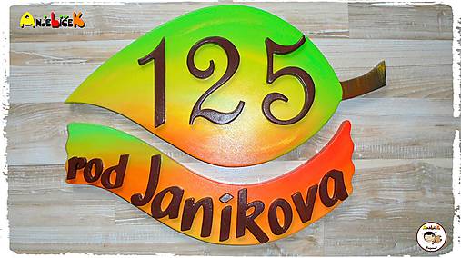 Tabuľky - Číslo na dom - list - 8728926_