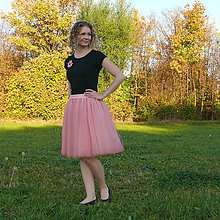 Sukne - Starorůžová tylová sukně-SKLADEM - 8733822_