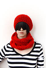 Čiapky, čelenky, klobúky - SeT... Simplicity... Farebné variácie  (Červená) - 8736979_